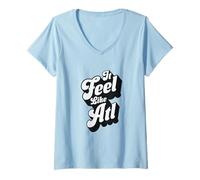 Femme C'est comme si Atlanta City Hip Hop Urban T-Shirt avec Col en V