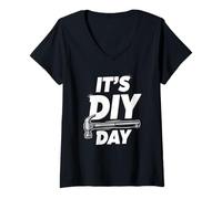 Femme C'est des vêtements de jour de bricolage pour bricoleur - Bricolage de l'habitat T-Shirt avec Col en V