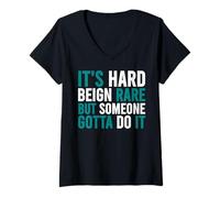 Femme C'est Difficile d'être Rare, mais Quelqu'un Le Fait | Journée des Maladies rares 2026 T-Shirt avec Col en V