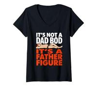 Femme C'est drôle, ce n'est Pas Papa Que Dieu Dit sa Figure paternelle T-Shirt avec Col en V