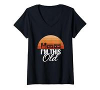 Femme C'est drôle, ce Vieil Adage : rétro, Technologie et Nostalgie T-Shirt avec Col en V