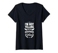 Femme C'est drôle de dire : « Ne criez Pas ça », My Racetrack Voice T-Shirt avec Col en V