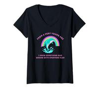 Femme C'est drôle Depuis Mon Plus Jeune âge, Je savais Que Quelque Chose n'allait Pas T-Shirt avec Col en V