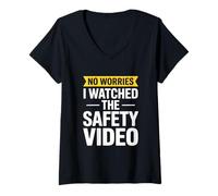 Femme C'est drôle, J'Ai regardé la vidéo de sécurité et Sarcastic Saying T-Shirt avec Col en V