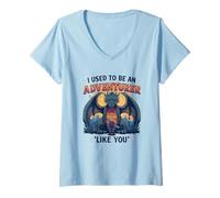 Femme C'est drôle, j'étais Un aventurier comme toi. T-Shirt avec Col en V