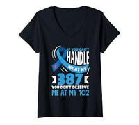 Femme C'est drôle si Vous ne Pouvez Pas me gérer : Le diabète de Type 1 (T1D) T-Shirt avec Col en V