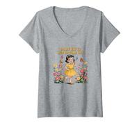Femme C'est drôle sur mon chemin pour exciter une jolie fille T-Shirt avec Col en V