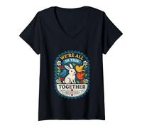 Femme C'est drôle, Tout ça Ensemble, comme Le Disent des otages T-Shirt avec Col en V