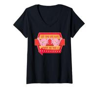 Femme C'est drôle, tu Vois Pourquoi tu ES, Axolotl Kawaii T-Shirt avec Col en V
