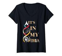 Femme C'est inscrit dans Mon ADN : la fierté des Indiens d'Amérique T-Shirt avec Col en V
