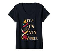 Femme C'est inscrit dans Mon ADN : la fierté des Indiens d'Amérique T-Shirt avec Col en V