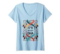 Femme C'est inscrit dans Mon ADN : la fierté des Indiens d'Amérique T-Shirt avec Col en V