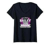 Femme C'est Juste Hailey Thing Que tu ne comprendrais Pas Drôle de nom T-Shirt avec Col en V
