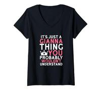 Femme C'est Juste Une Chose Gianna Que Vous ne comprendriez Probablement Pas T-Shirt avec Col en V