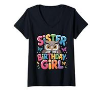 Femme C'est l'anniversaire de Mon père Chicken Daddy Family Bday T-Shirt avec Col en V