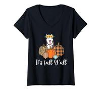 Femme C'est l'automne T-Shirt avec Col en V