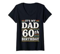 Femme C'est le 60e anniversaire de mon père, 60 ans pour les hommes T-Shirt avec Col en V