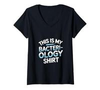 Femme C'est ma chemise de bactériologie Microbiologiste T-Shirt avec Col en V