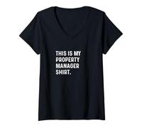 Femme C'est ma Chemise de Gestion immobilière - Directeur Immobilier T-Shirt avec Col en V