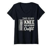 Femme C'est ma Tenue de Remplacement du Genou T-Shirt avec Col en V