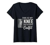 Femme C'est ma Tenue de Remplacement du Genou T-Shirt avec Col en V