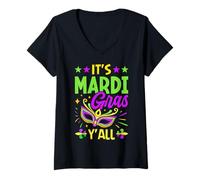 Femme C'est Mardi Gras Y'all T-Shirt avec Col en V