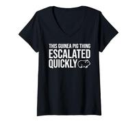 Femme C'est Marrant ce Truc de Cochon d'Inde T-Shirt avec Col en V