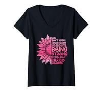 Femme C'est Mignon, Nous ne savons Pas à Quel Point Nous Sommes sensibilisés au Cancer du Sein T-Shirt avec Col en V