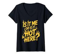 Femme Cest Moi ou Ici ? Citation drôle Amoureux SAR T-Shirt avec Col en V