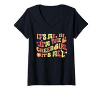 Femme C'est Moi Salut, Je suis la Cheer Girl, C'est Moi T-Shirt avec Col en V