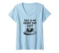 Femme C'est mon costume Derby Day Horse Racing Funny Derby Day T-Shirt avec Col en V