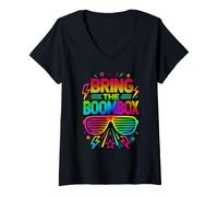 Femme C'est Mon Costume des années 80 T-Shirt avec Col en V