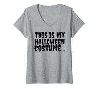 Femme C'est Mon Costume d'halloween pour Maman, Papa, Petit garçon et Fille T-Shirt avec Col en V