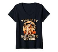 Femme C'est Mon Costume d'halloween T-Shirt avec Col en V