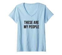 Femme C'est Mon Peuple T-Shirt avec Col en V