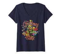 Femme C'est Noël Baby Hubba Hubba Fun Looney Tunes T-Shirt avec Col en V