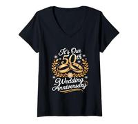 Femme C'est Notre 50e Anniversaire de Mariage pour Les Couples T-Shirt avec Col en V