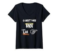 Femme C'est Pas Moi C'est Lui T-Shirt avec Col en V