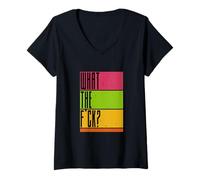 Femme C'est Quoi ce f_CK T-Shirt avec Col en V