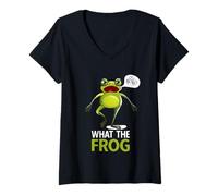 Femme C'est Quoi, la Grenouille T-Shirt avec Col en V