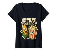 Femme C'est toi, Mon frère ? Film Humoristique sur Les épis de maïs et Le maïs soufflé T-Shirt avec Col en V