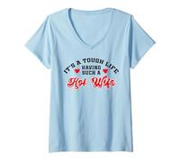 Femme C'est Un Cadeau de Naissance pour Les Enfants de Moins de 18 T-Shirt avec Col en V