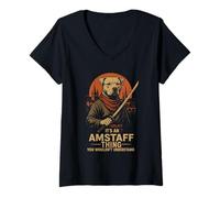 Femme C'est Un Truc Amstaff Que Tu Ne Comprendrais Pas T-Shirt avec Col en V