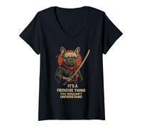 Femme C'est Un Truc De Frenchie Tu Ne Comprendrais Pas T-Shirt avec Col en V