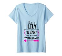 Femme C'est Un Truc de lys Que tu ne comprendrais Pas l'anniversaire de Liliana T-Shirt avec Col en V
