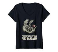 Femme C'est Un Truc polono-américain, héritage polonais, Pierogi Sarcasm T-Shirt avec Col en V