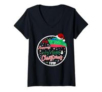 Femme C'est Un Voyage de croisière de Noël Assorti à Une réunion de Famille T-Shirt avec Col en V