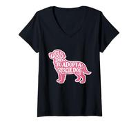 Femme C'est Une Bonne journée pour Adopter Un travailleur bénévole d'une fourrière à Chiens de Sauvetage T-Shirt avec Col en V