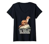 Femme C'est une chose de belette que vous ne comprendriez pas T-Shirt avec Col en V