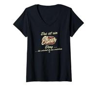 Femme C'est Une Chose d'Elsner - Famille Amusante Elsner T-Shirt avec Col en V